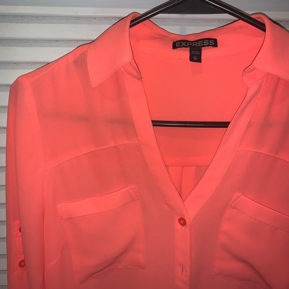 Neon Coral Portofino Shirt